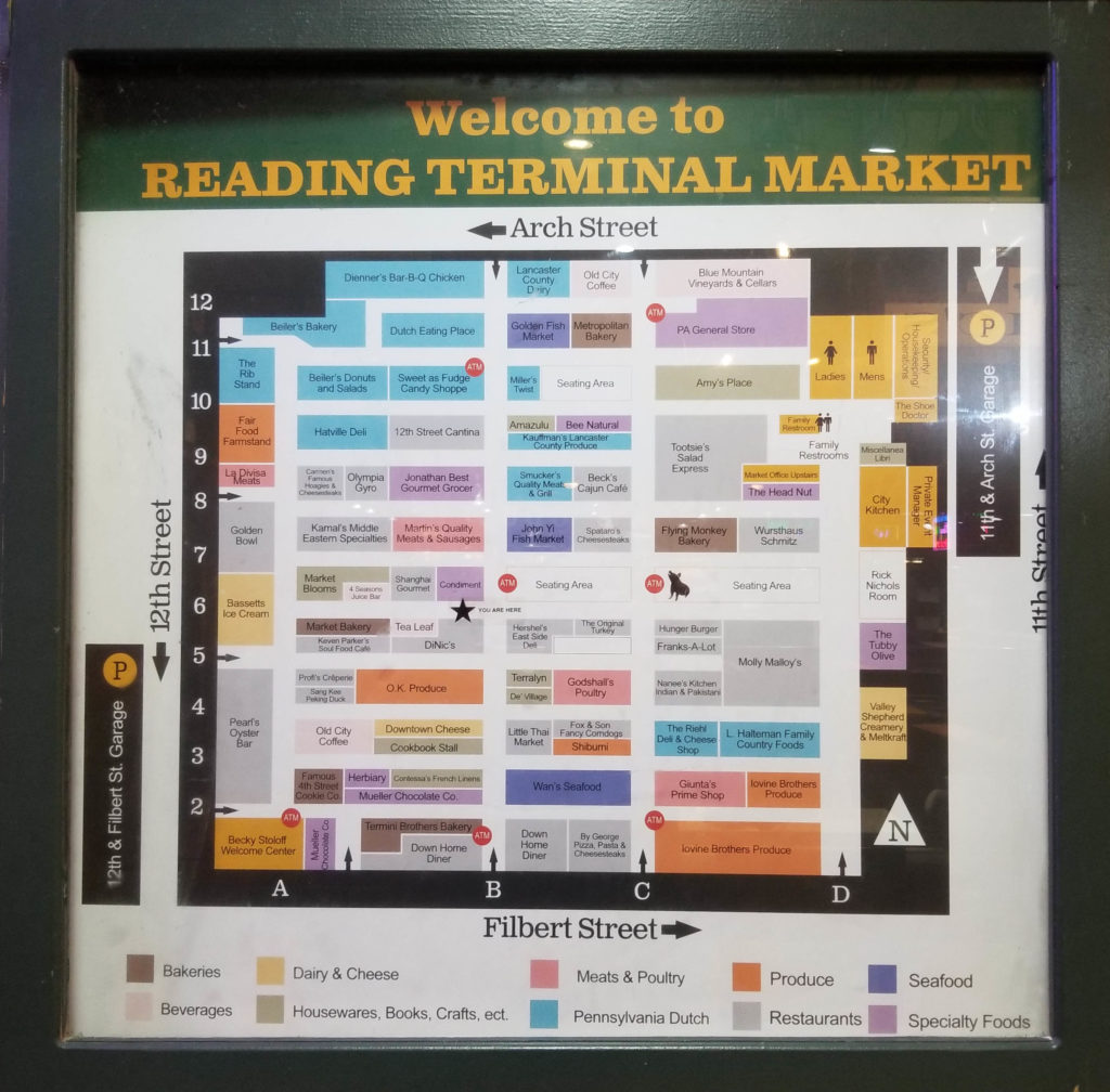 Reading Terminal Marketplace Map