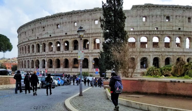 Colosseum at end of our street