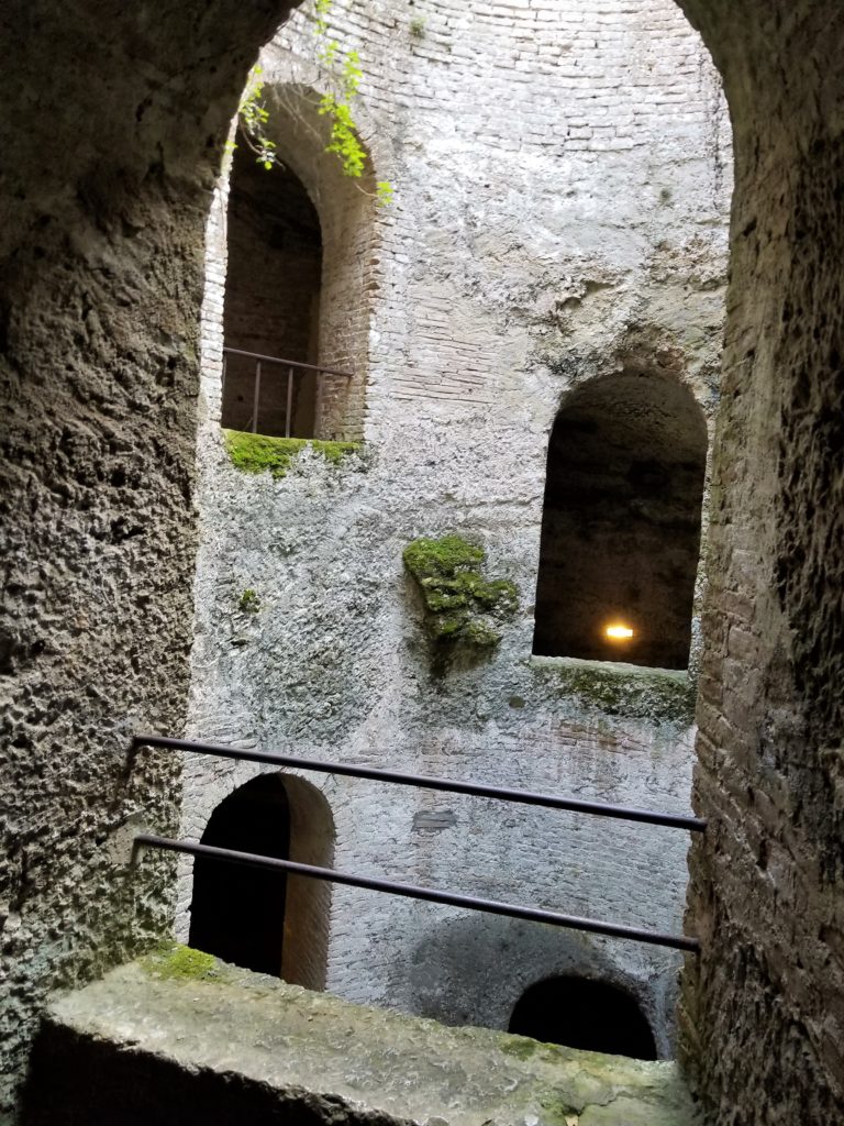 Looking across St. Patrick's Well in Orvieto