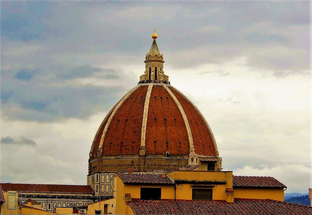 THe Duomo as seen from rooftop of Uffizi